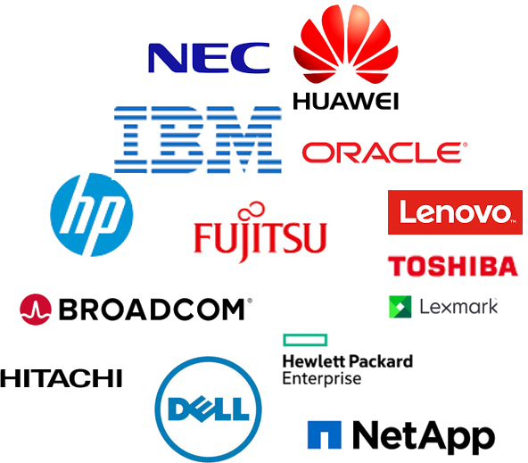 Multi-vendor Service for IBM, HP, DELL, Fujitsu, Oracle/Sun, Brocade, Cisco, EMC, NetAPP, Hitachi
